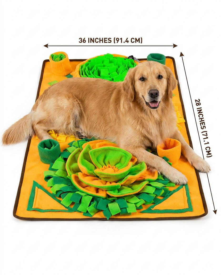 Size and scale demonstration with large dog