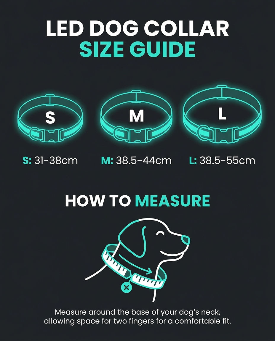 Size guide - S/M/L with neck measurements and how to measure