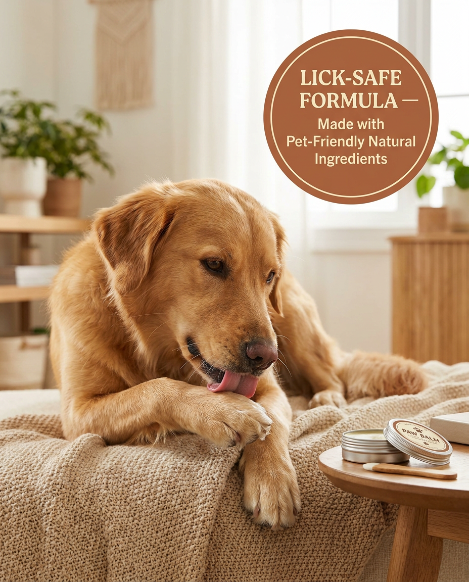 Lick-safe formula - dog licking paw, pet-friendly natural ingredients